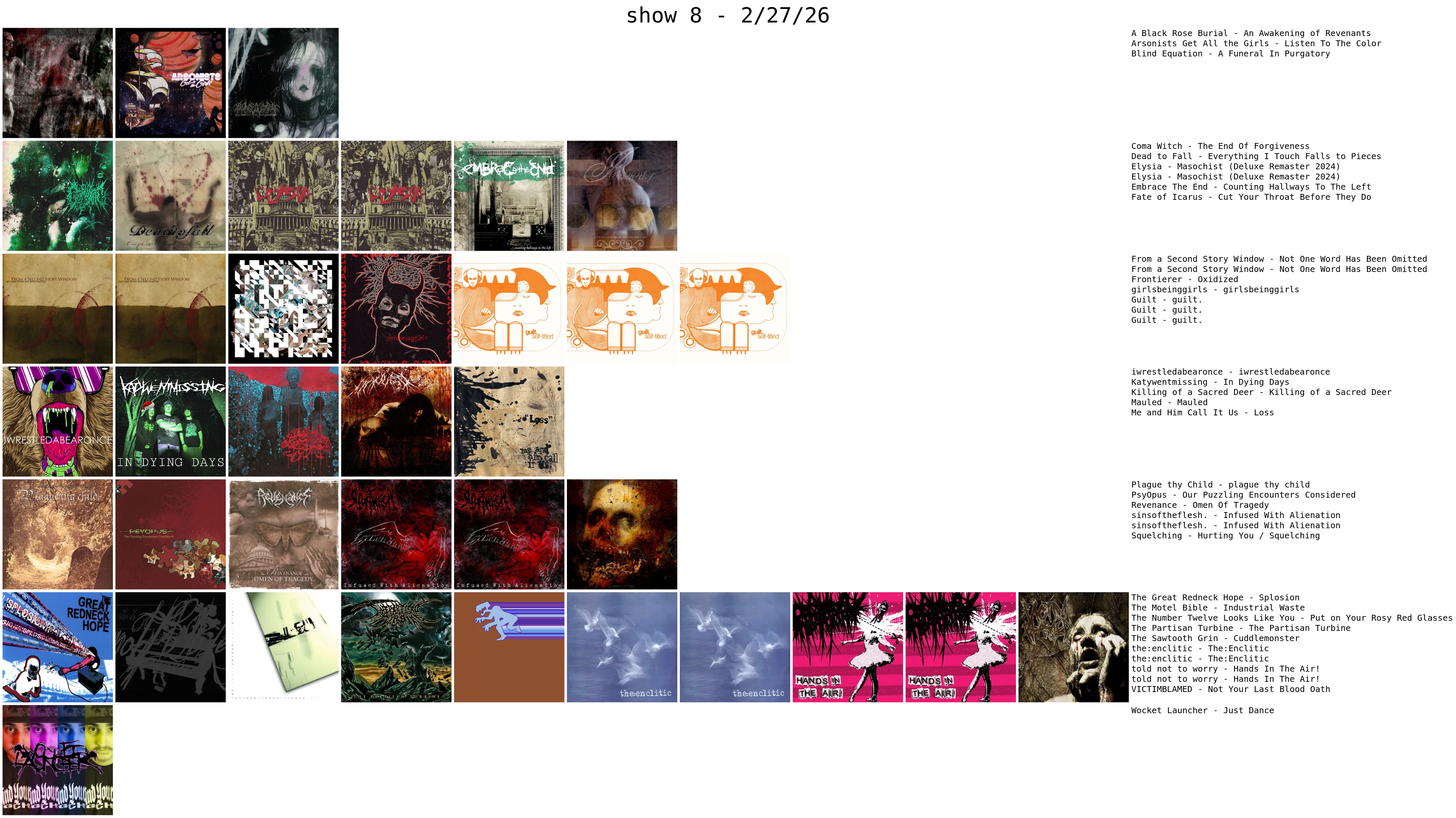 album covers grid 2-27-26