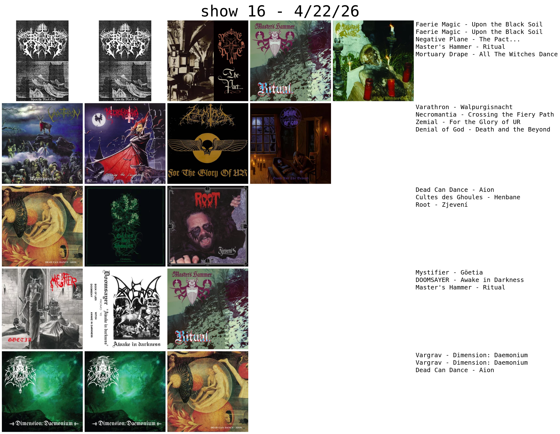 album covers grid 4-22-26