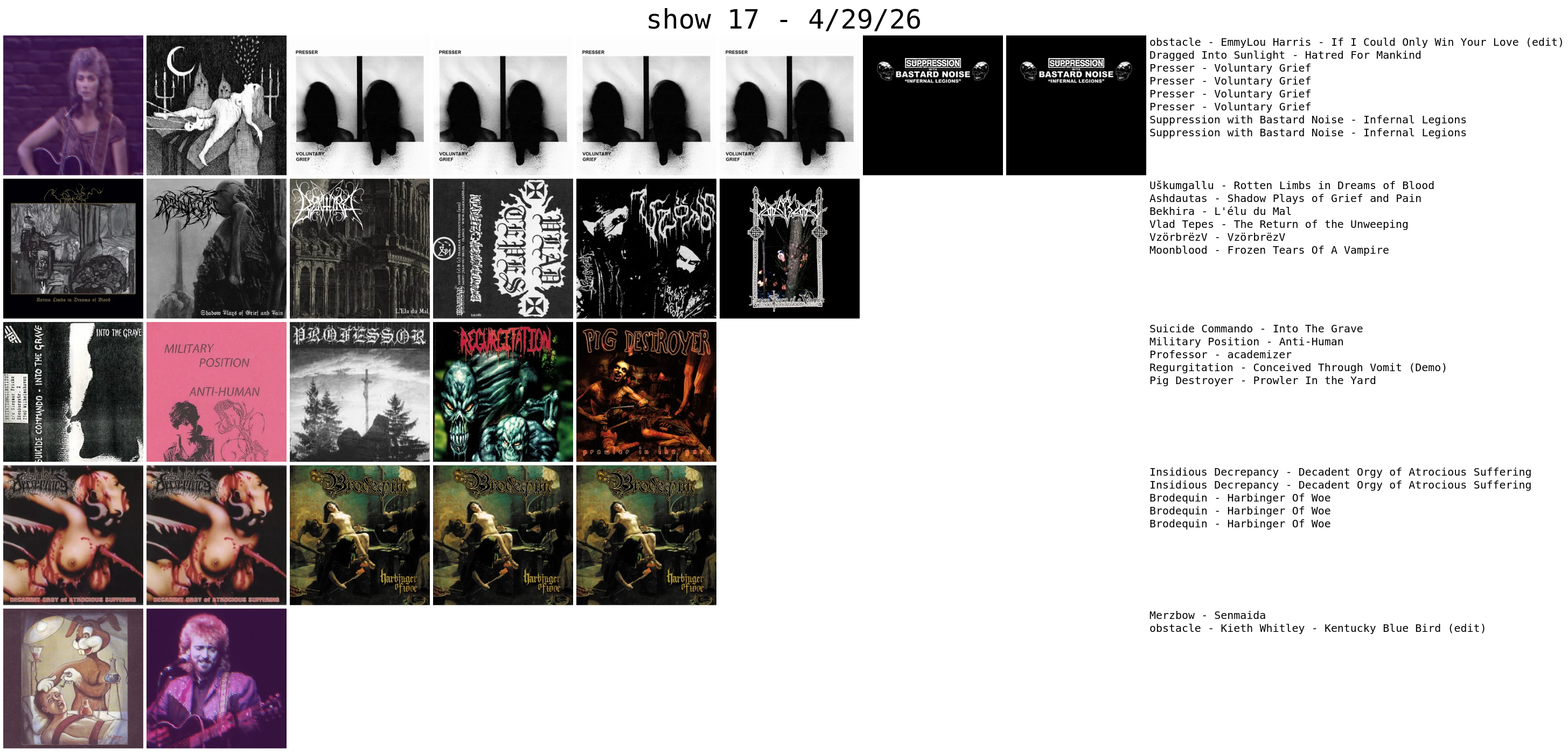 album covers grid 4-29-26