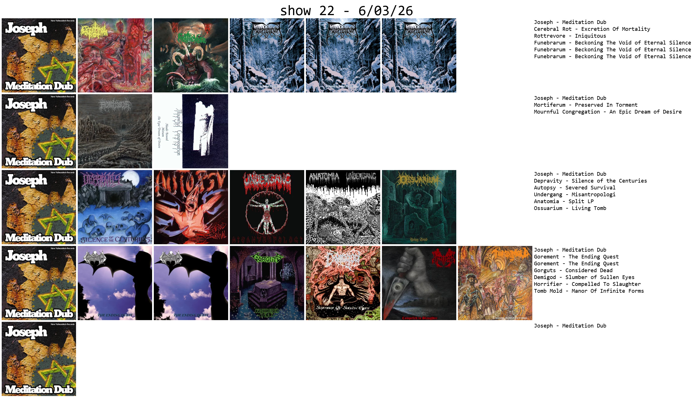 album covers grid 6-03-26