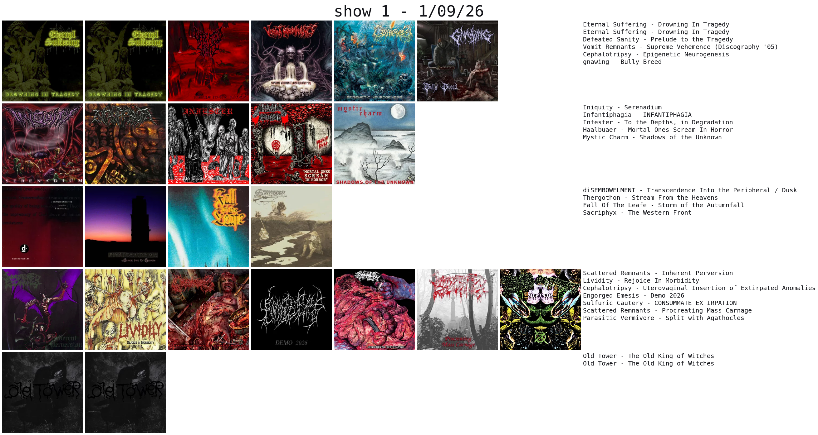 album covers grid 1-09-26