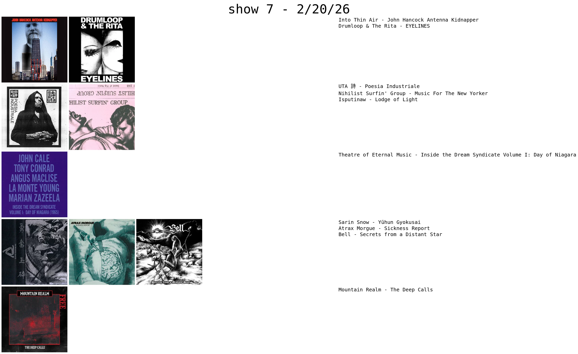 album covers grid 2-20-26