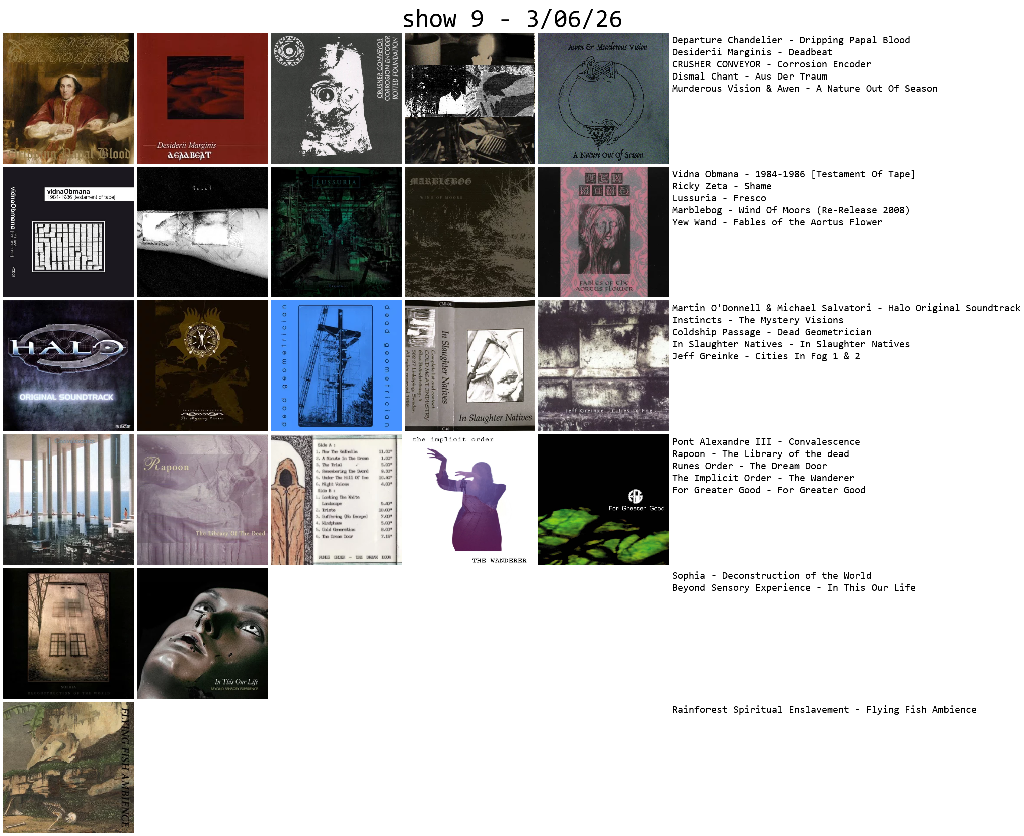 album covers grid 3-06-26